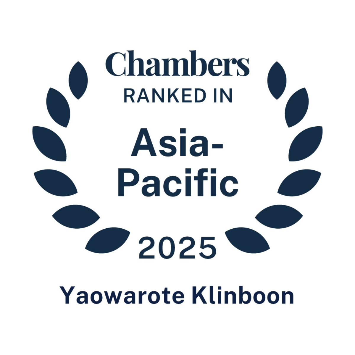 Wise Equity Executive Partner Yaowarote Klinboon Ranked in Chambers Asia-Pacific 2025 (Band 4 – Capital Markets)